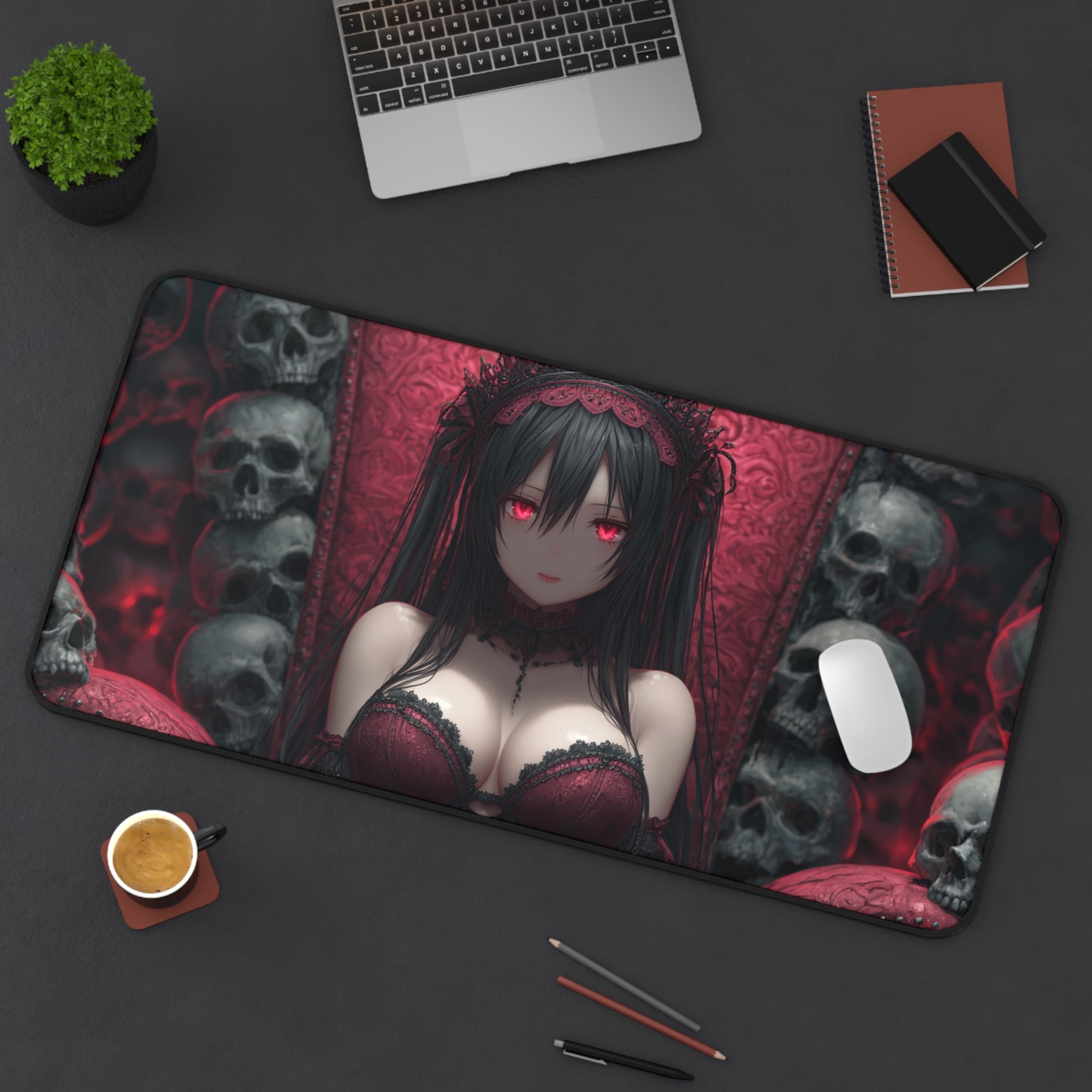 Crimson Queen - Gaming Desk Mat (16"x32")