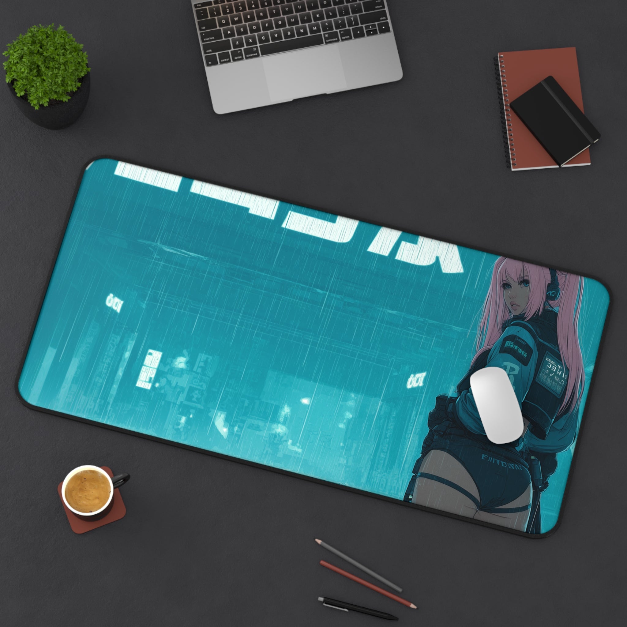 Rain City Rebel - Gaming Desk Mat (16"x32")
