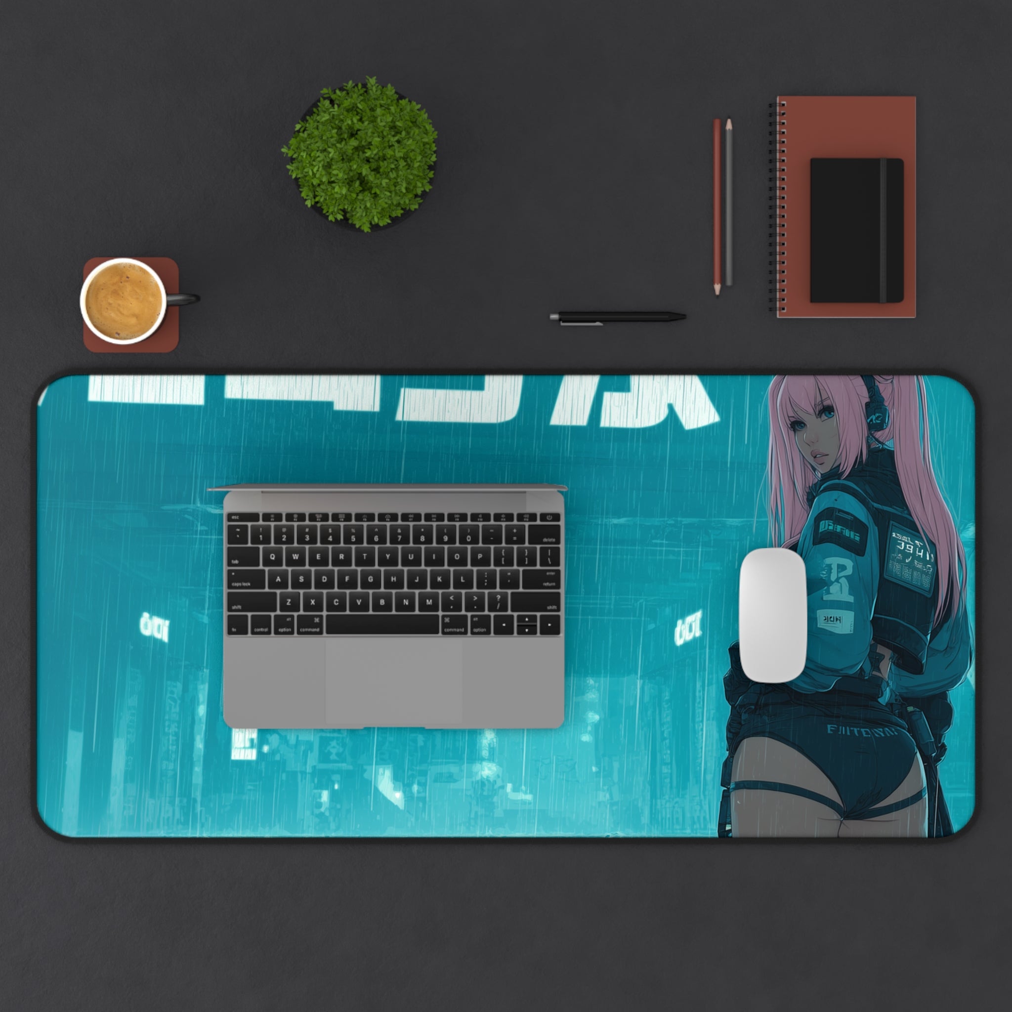 Rain City Rebel - Gaming Desk Mat (16"x32")