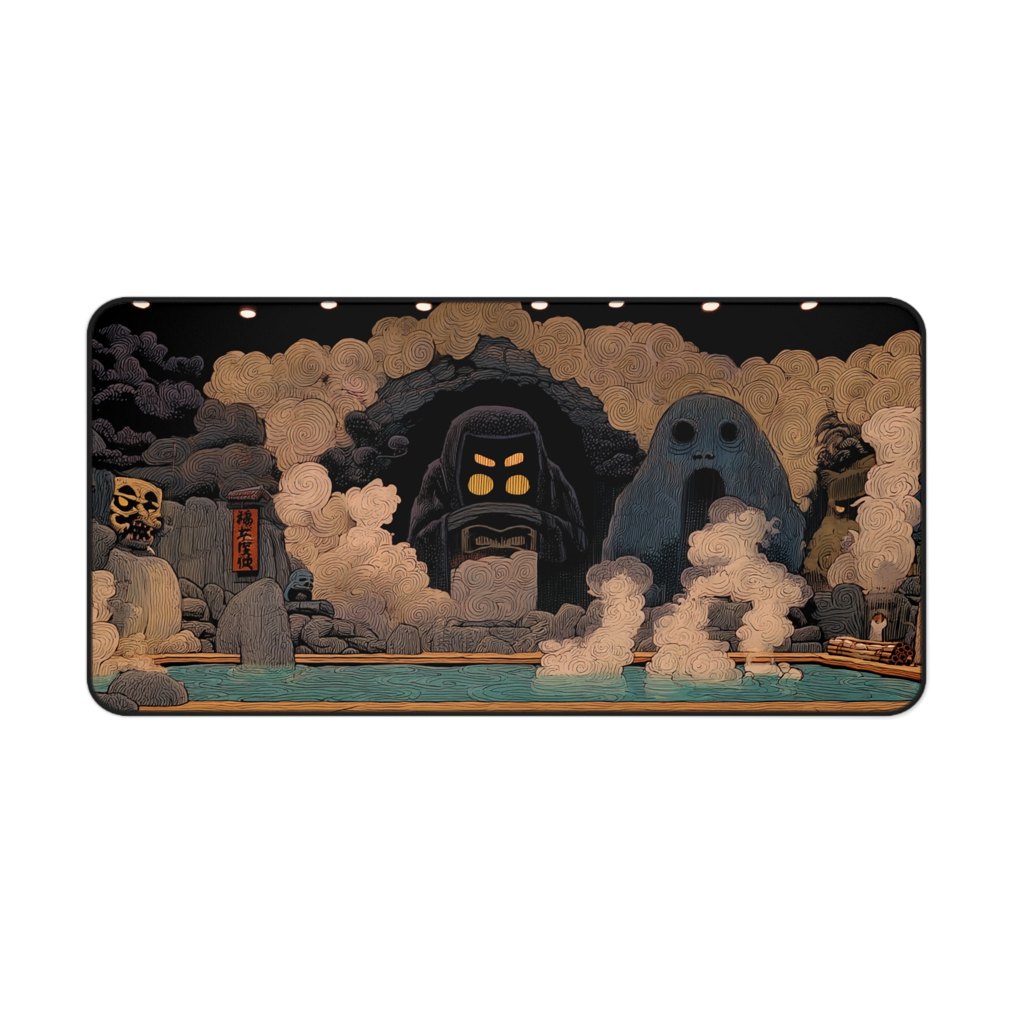 Spirits of the Onsen - Gaming Desk Mat (16"x32")