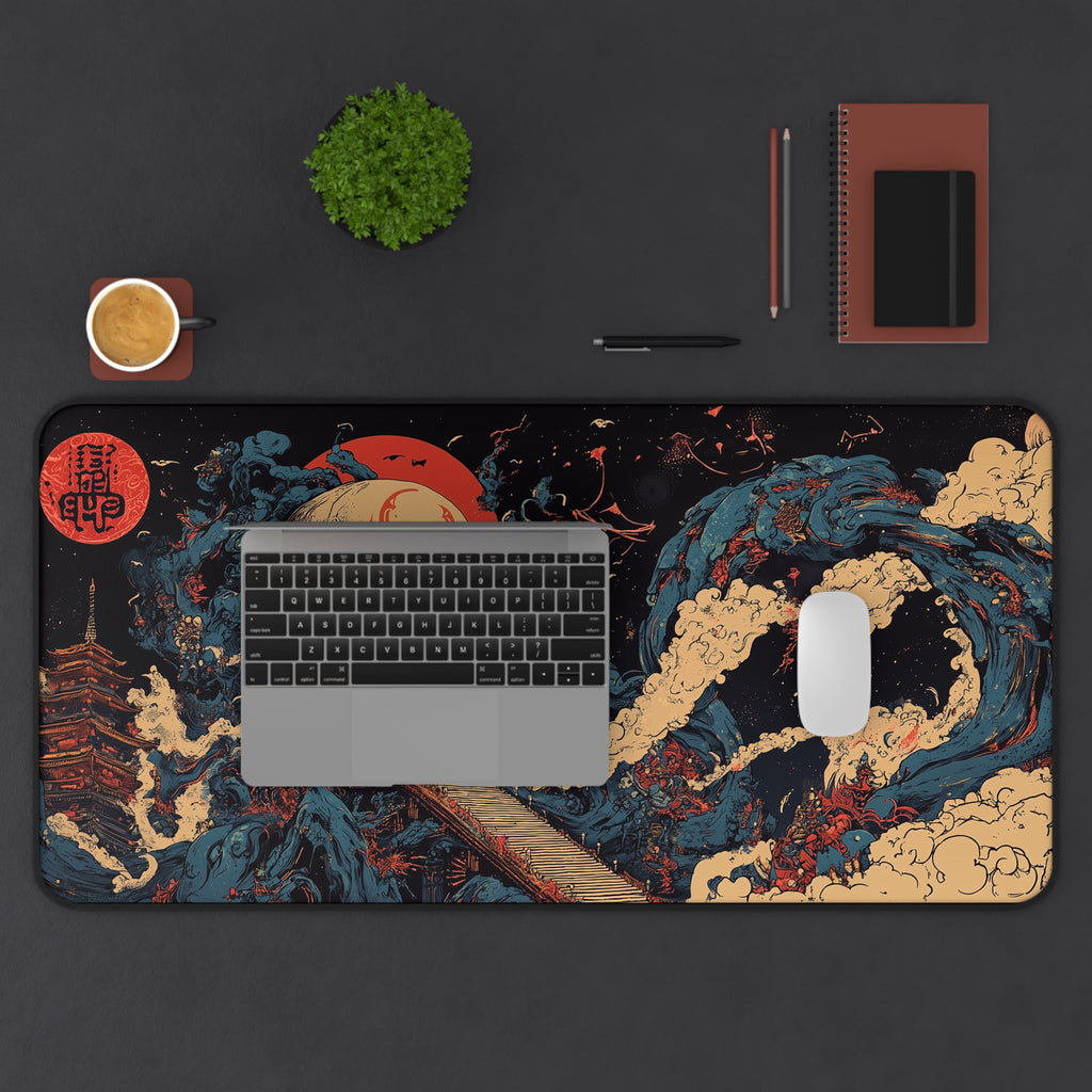 Path of the Crimson Oni - Gaming Desk Mat (16"x32")