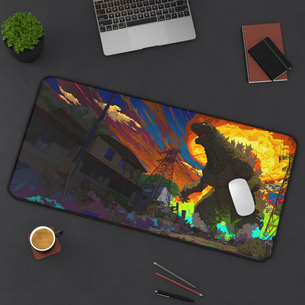 Kaiju Apocalypse - Gaming Desk Mat (16"x32")