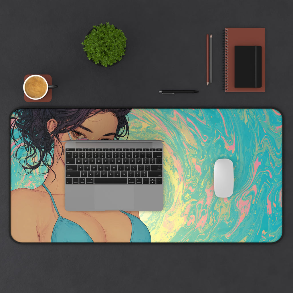 Beach Babe - Gaming Desk Mat (16"x32")