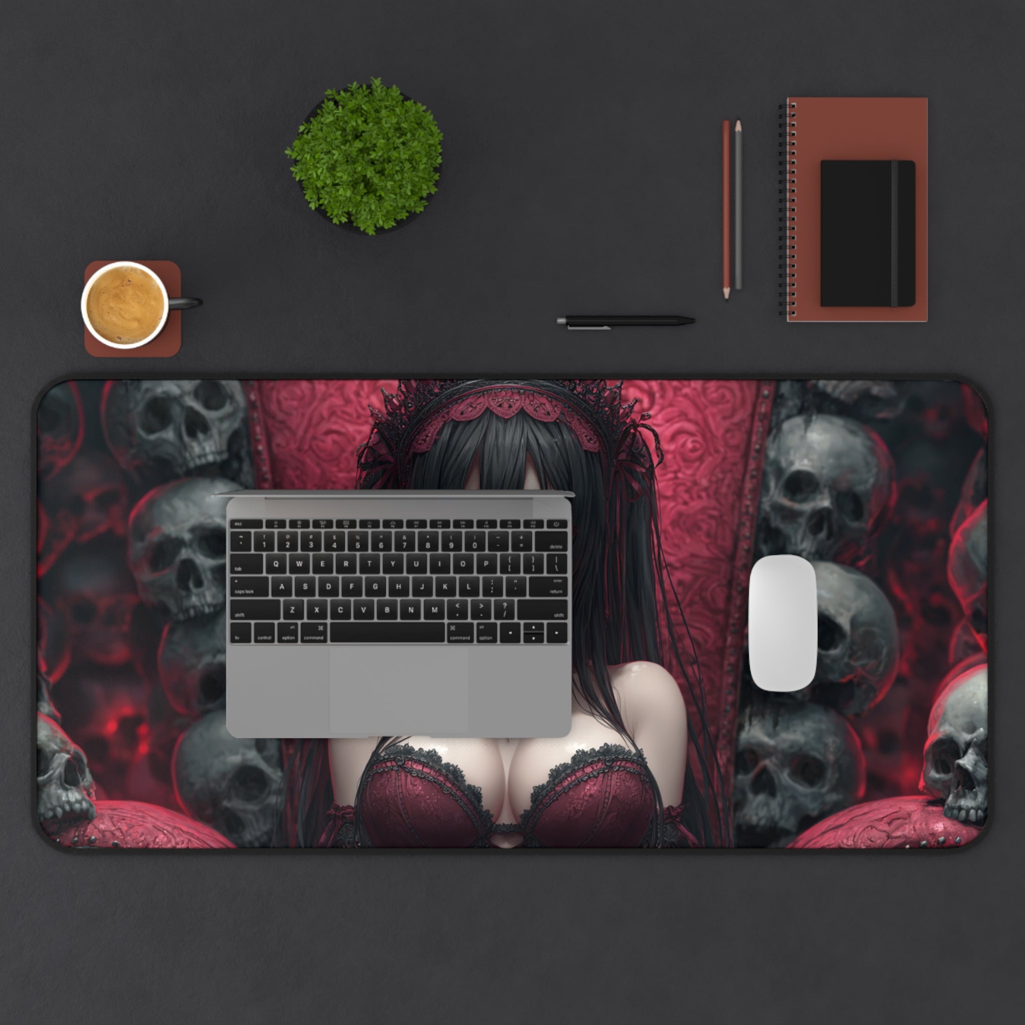 Crimson Queen - Gaming Desk Mat (16"x32")