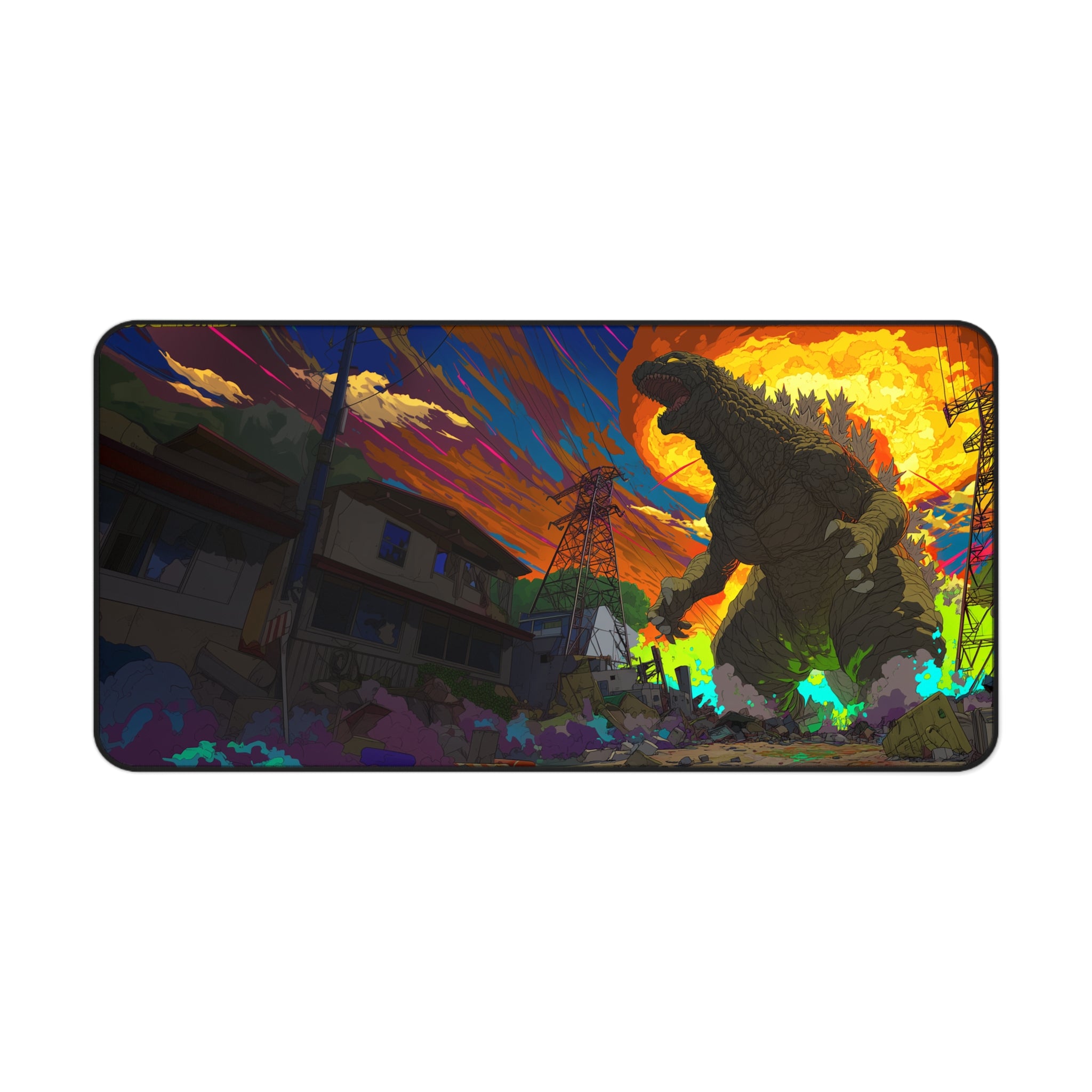 Kaiju Apocalypse - Gaming Desk Mat (16"x32")