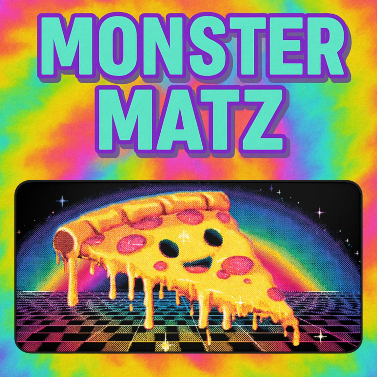 Cosmic Pizza Party - Desk Mat (16"x32")