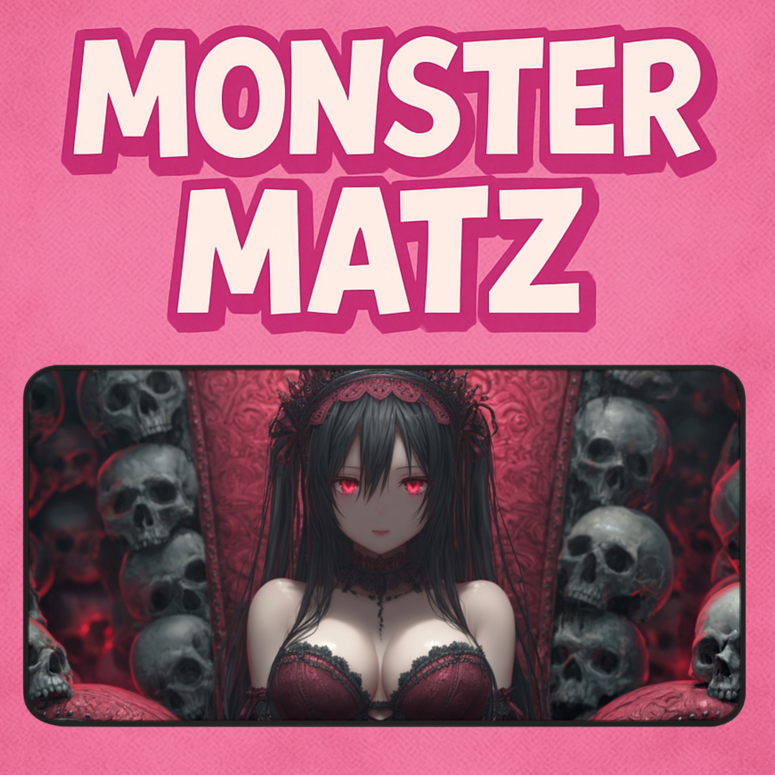 Crimson Queen - Gaming Desk Mat (16"x32")