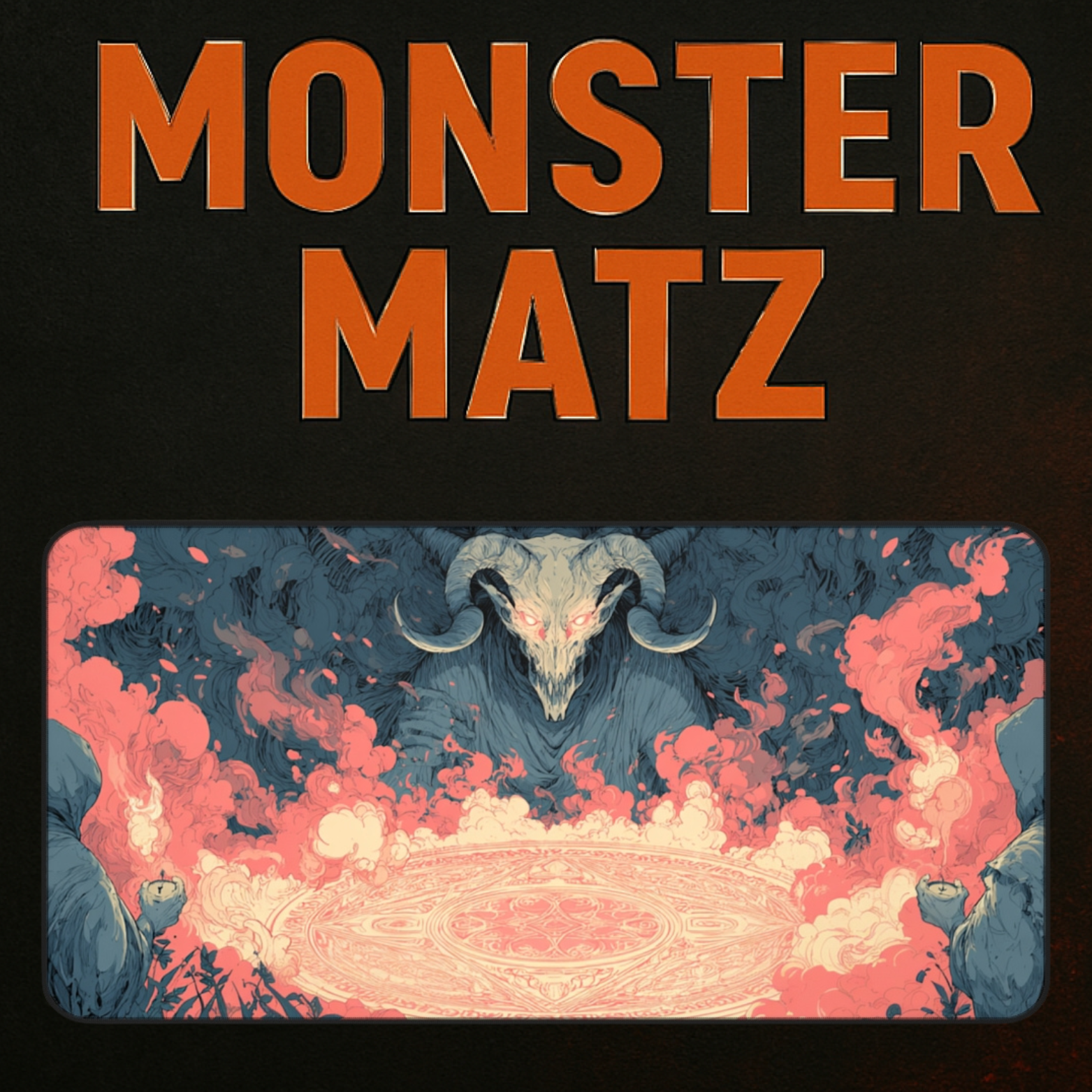 Demon Summoning Circle - Gaming Desk Mat (16"x32")