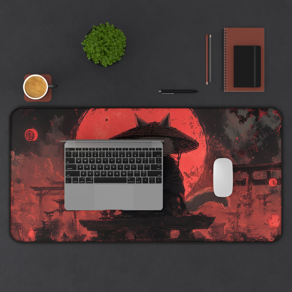 Ronin Neko - Gaming Desk Mat (16"x32")