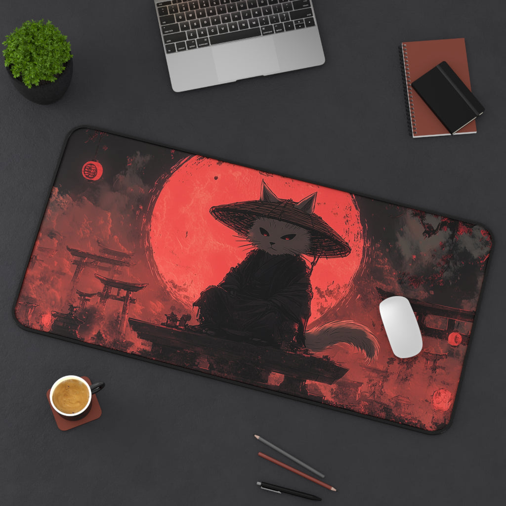 Ronin Neko - Gaming Desk Mat (16"x32")
