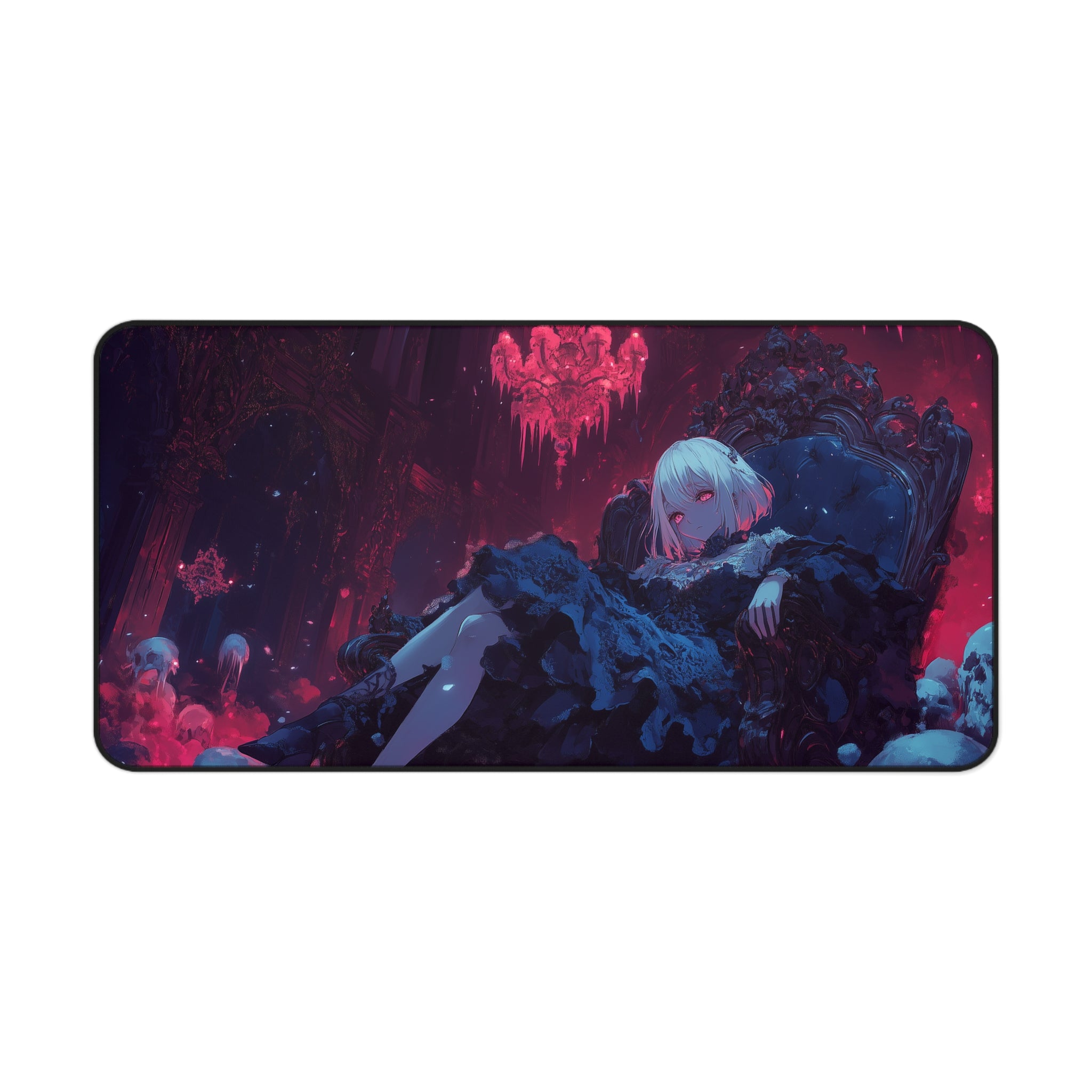 Throne of Crimson Skulls - Gaming Desk Mat (16"x32")