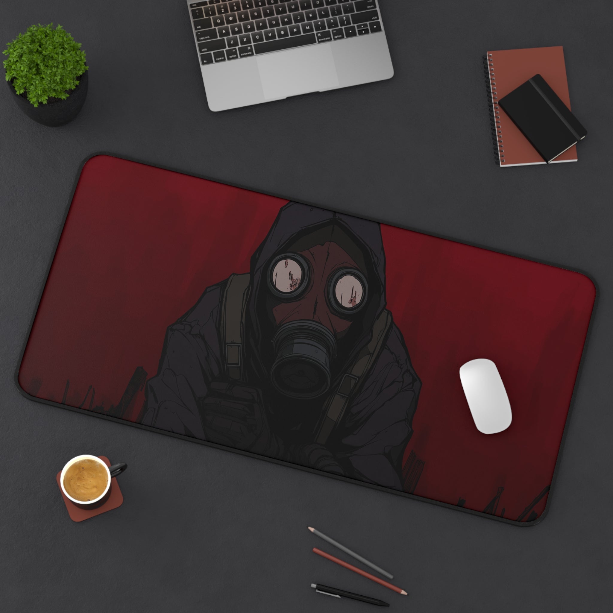 Dystopian Descent - Gaming Desk Mat (16"x32")