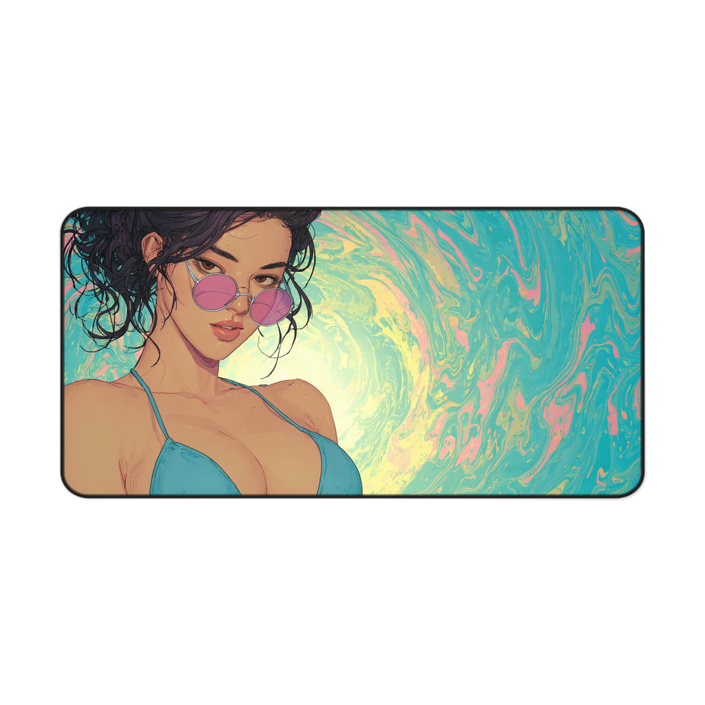 Beach Babe - Gaming Desk Mat (16"x32")