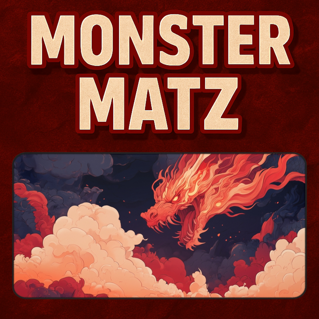 Inferno Dragonstorm - Gaming Desk Mat (16"x32")