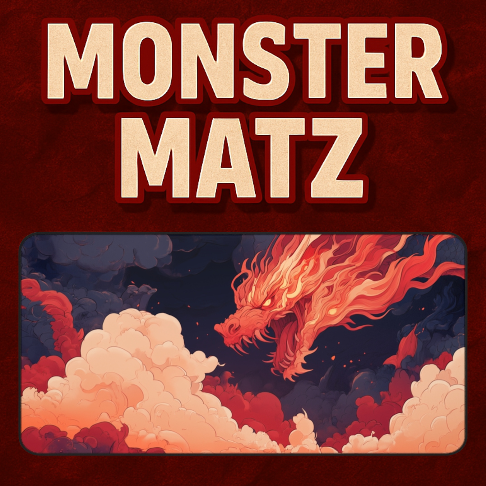 Inferno Dragonstorm - Gaming Desk Mat (16"x32")