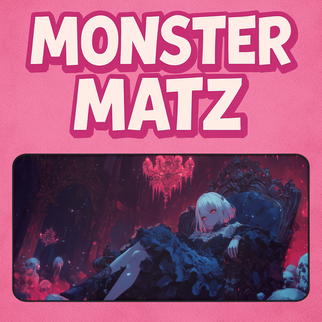 Throne of Crimson Skulls - Gaming Desk Mat (16"x32")